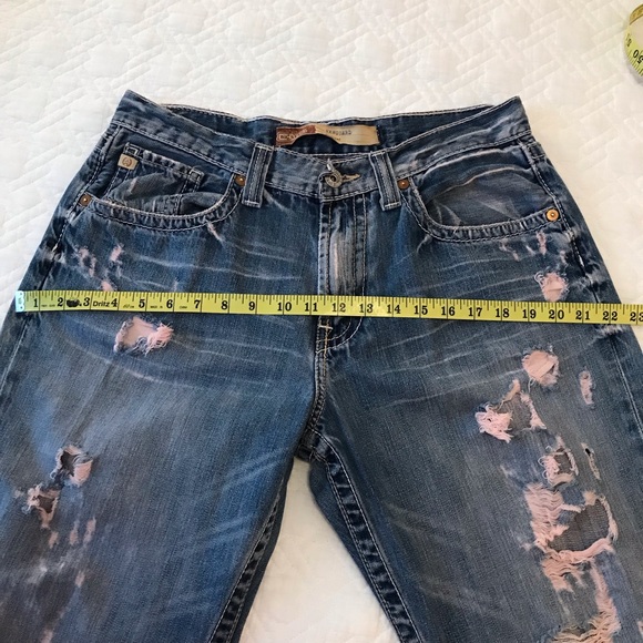 Big Star Purposely Distressed Vanguard Relaxed Jeans Size 34L - Picture 9 of 13